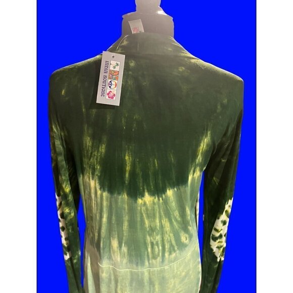 nwt green tie dye cardigan one size fits all - Picture 2 of 9